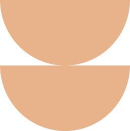 Two orange half circle icons